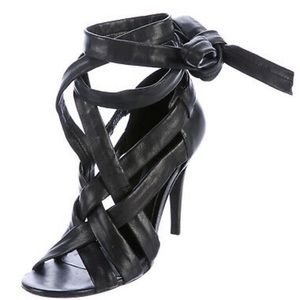 Tory Burch Lounge Leather Wrap Up Heels